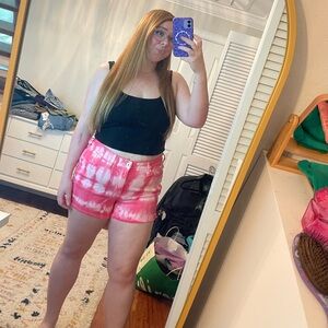 Pink Tie-Dye Women's Shorts